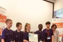 Runners up - Luke Kelly, Andrew Suttle, Aoife Hodgkinson, Quentin Boakye-Ansah and Daniel Brown from St Benedict's