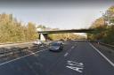 Concrete thought to have been thrown off bridge over major Essex route damages van