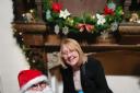 Festive - councillor Julie Young with Santa