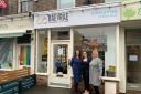 From left pictured outside the Bishopthorpe Road business are Lesley Collins Georgia and Tracey