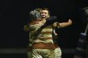 Plenty to celebrate - Southend Saxons show their joy during Saturday’s big victory against Stowmarket