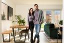 First-time buyers Samantha Morgan and Sean Binding in their new home