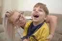 Alfie Cannon, 3, at home in Frinton, with mum Stephanie..The family are raising money for treatment for Alfie..