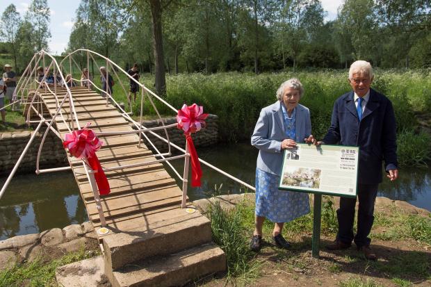 Josie Martin and Bruce Northrupp reopened Nunn's Bridge to the public